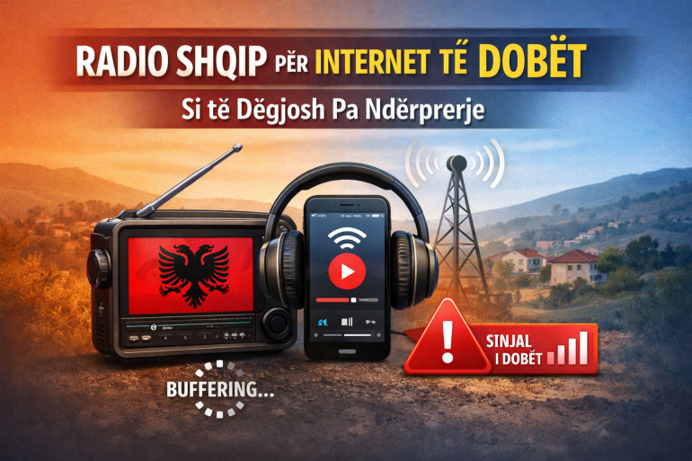 Radio shqip për internet të dobët